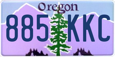 OR license plate 885KKC