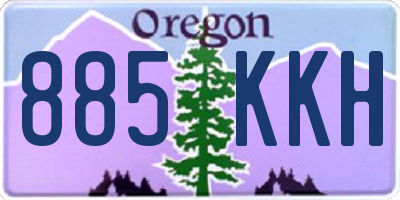 OR license plate 885KKH