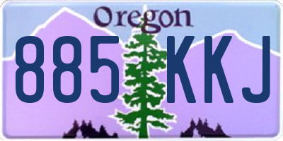 OR license plate 885KKJ