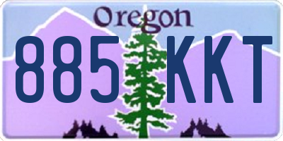 OR license plate 885KKT
