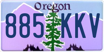 OR license plate 885KKV