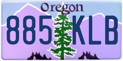 OR license plate 885KLB