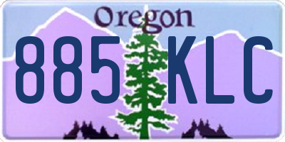 OR license plate 885KLC