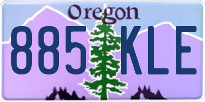 OR license plate 885KLE