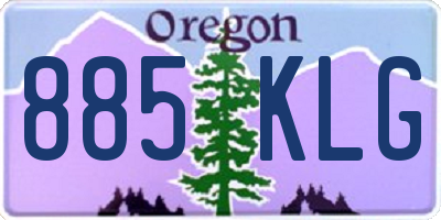 OR license plate 885KLG