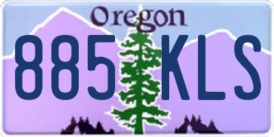 OR license plate 885KLS