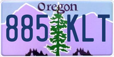 OR license plate 885KLT