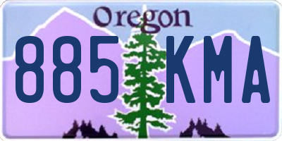 OR license plate 885KMA