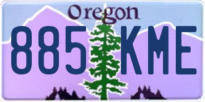 OR license plate 885KME