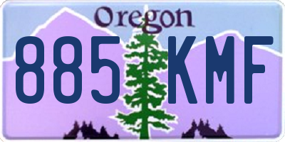OR license plate 885KMF