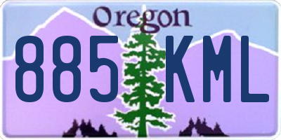OR license plate 885KML