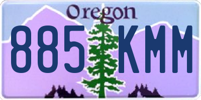 OR license plate 885KMM