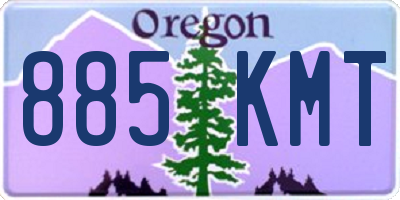OR license plate 885KMT