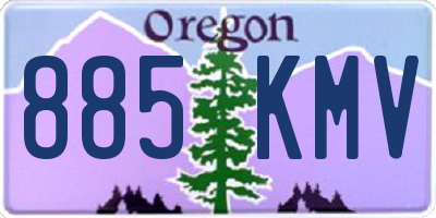 OR license plate 885KMV