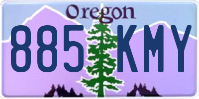 OR license plate 885KMY