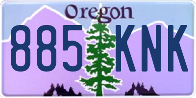 OR license plate 885KNK