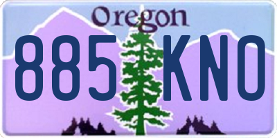 OR license plate 885KNO