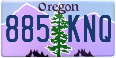OR license plate 885KNQ
