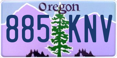 OR license plate 885KNV