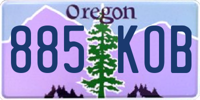 OR license plate 885KOB