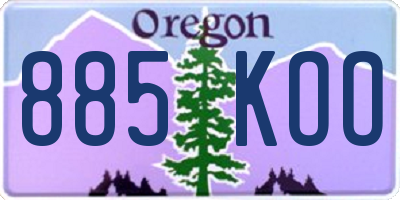 OR license plate 885KOO