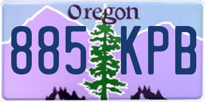 OR license plate 885KPB