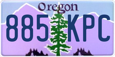 OR license plate 885KPC