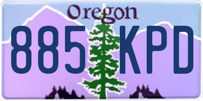 OR license plate 885KPD