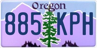 OR license plate 885KPH