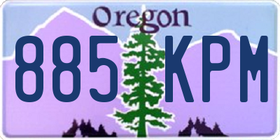 OR license plate 885KPM