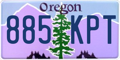 OR license plate 885KPT