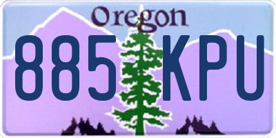 OR license plate 885KPU