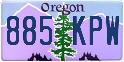 OR license plate 885KPW
