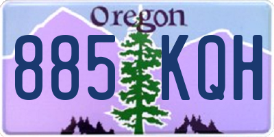 OR license plate 885KQH