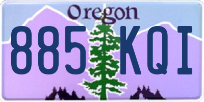 OR license plate 885KQI