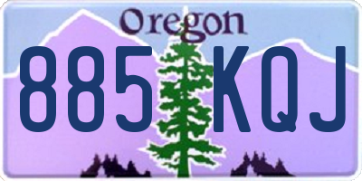 OR license plate 885KQJ