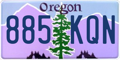 OR license plate 885KQN