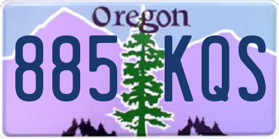 OR license plate 885KQS