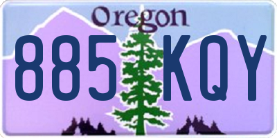 OR license plate 885KQY