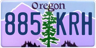 OR license plate 885KRH