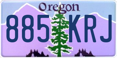 OR license plate 885KRJ