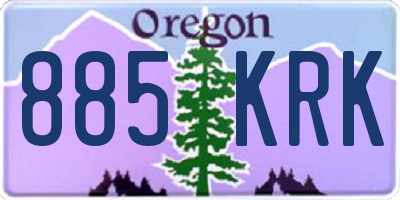 OR license plate 885KRK