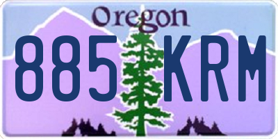OR license plate 885KRM