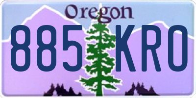 OR license plate 885KRO