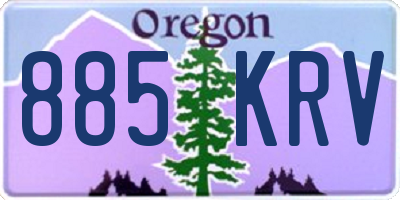 OR license plate 885KRV