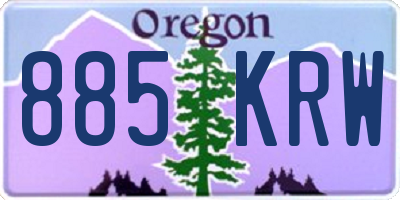 OR license plate 885KRW