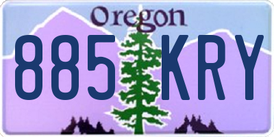 OR license plate 885KRY