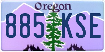 OR license plate 885KSE