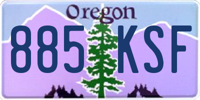 OR license plate 885KSF