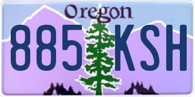 OR license plate 885KSH